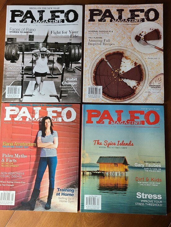 Paleo Magazine Other - Paleo Magazine - 4 Back Issues Primal Living Recipes Diet Lifestyle Gluten Free
